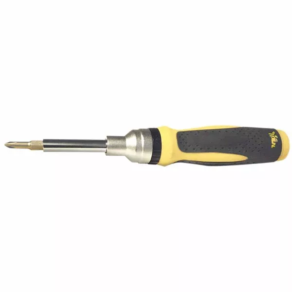 9-in-1 Ratch-a-Nut Screwdriver, #1;#2, 1/4;5/16;7/16
