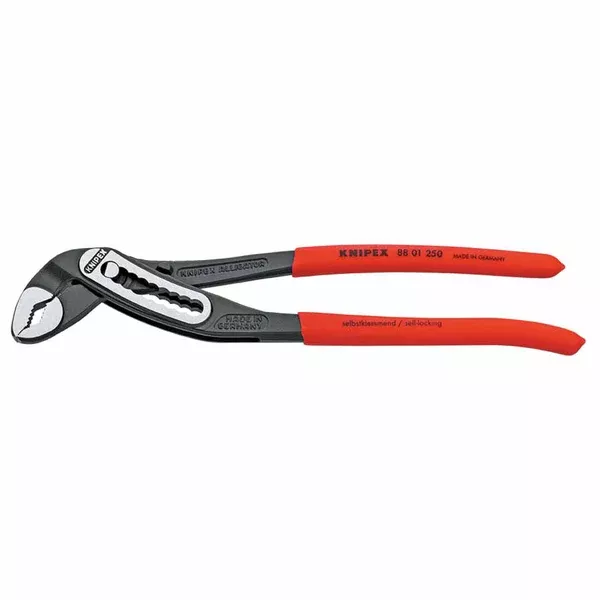 Alligator Pliers, 10 in OAL, V-Jaws, 9 Adjustments, Serrated 414-8801250