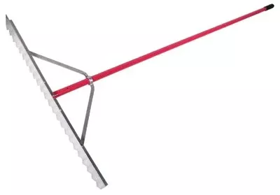 Asphalt Lute Rake, 36 in Aluminum Blade, 82 in Aluminum Handle 760-63133