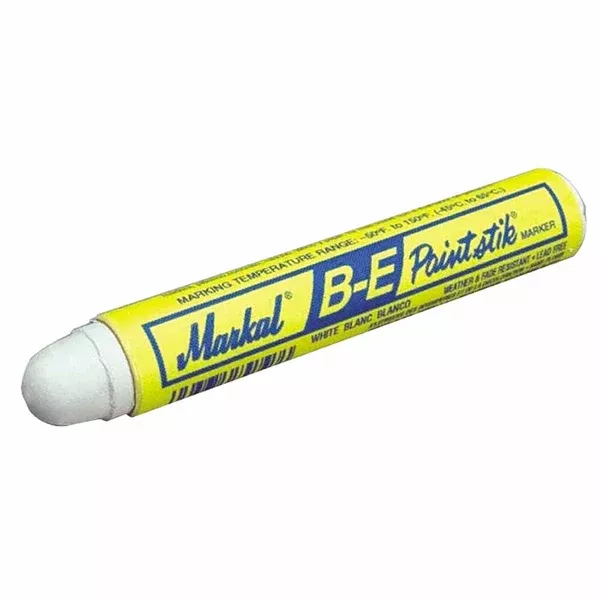 B-E Paintstik Marker, 11/16 in x 4.75 in L, White 434-80620