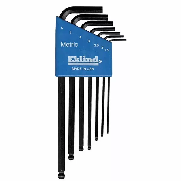 Ball-Hex-L Key Sets, 7 per holder, Hex Ball Tip, Metric 269-13607