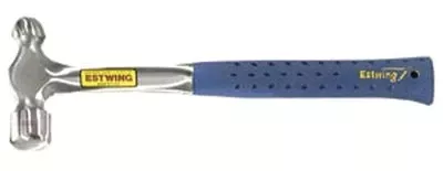 Ball Pein Hammer, Straight Blue Shock Reduction Grip Handle, 13.25 in Overall L, 16 oz Steel Head 268-E3-16BP