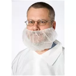 Beard Cover, White Polypropylene Bag/100