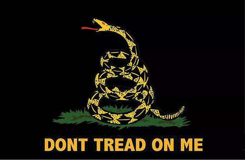 Black Gadsden Flag