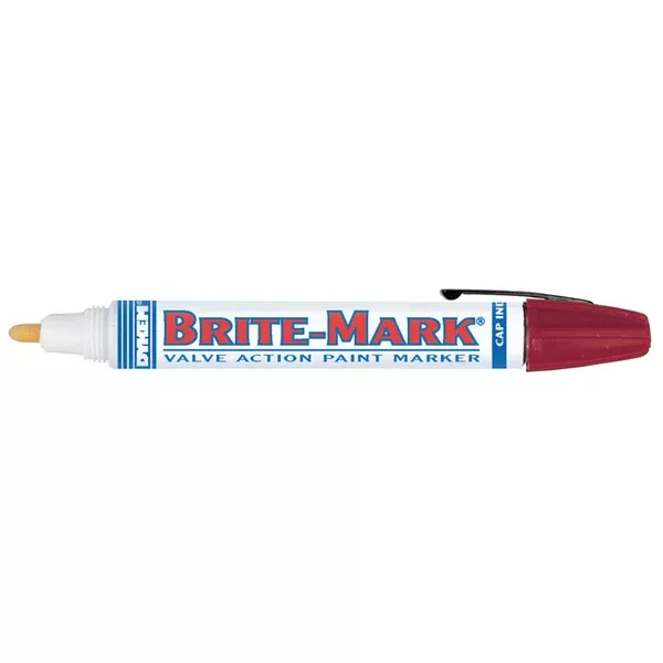 BRITE-MARK 40 Threaded Cap/Barrel Permanent Paint Marker, Black, Medium 253-40003