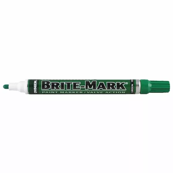 BRITE-MARK Medium Paint Marker, Green, Bullet 253-84007