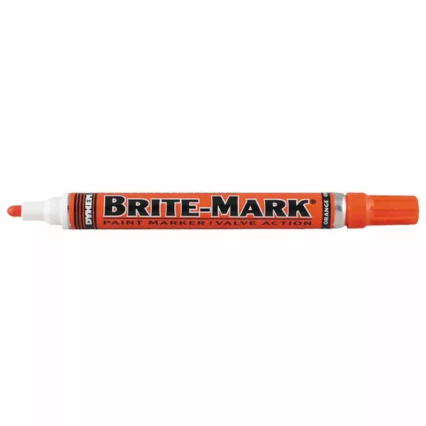BRITE-MARK Medium Paint Marker, Orange, Bullet 253-84005