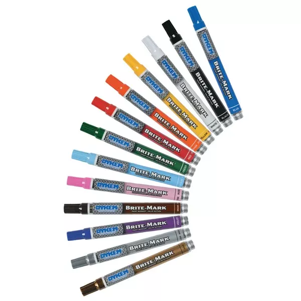 BRITE-MARK Medium Paint Marker, Pink, Medium, Bullet, Acrylic 253-84009
