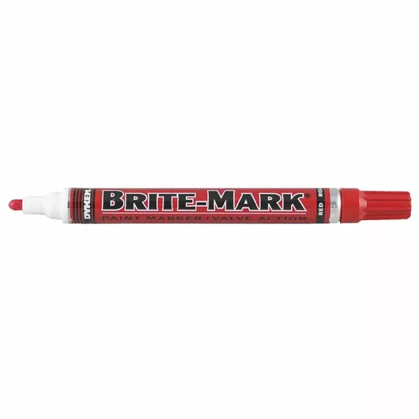 BRITE-MARK Medium Paint Marker, Red, Bullet 253-84006