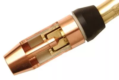 Centerfire MIG Nozzle, 1/4 in Recess, 5/8 in Bore, For T Series Tip, Copper 360-N-5814C