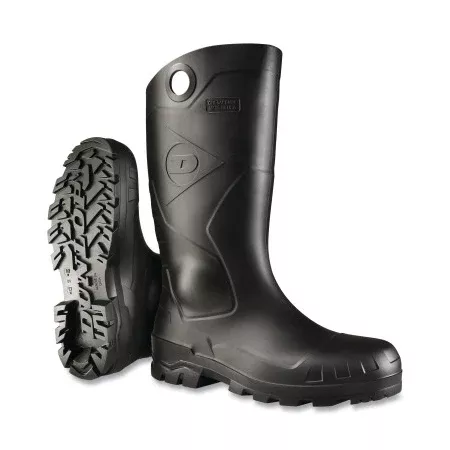 Chesapeake Rubber Boots, Plain Toe, Unisex 13, 16 in Boot, PVC, Black 868-8677500.13