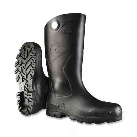 Chesapeake Rubber Boots, Steel Toe, Unisex 12, 16 in Boot, PVC, Black 868-8677600.12