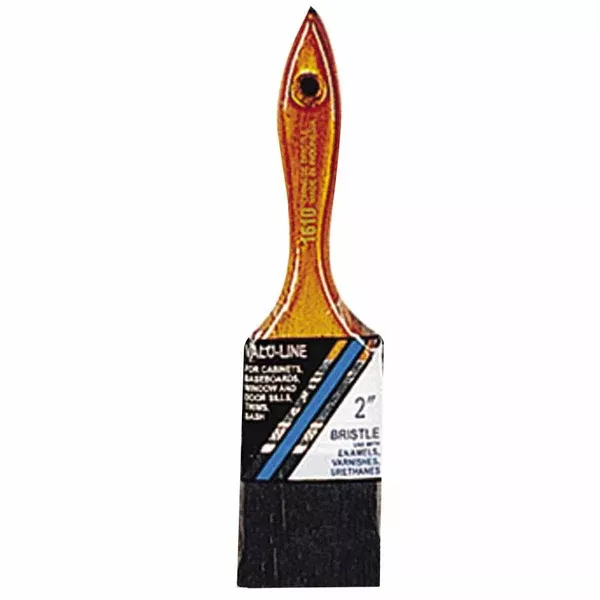 China Bristle Brush, 1/2 in Thick, 2 in Trim, Black China, Wood Handle 449-1610-2
