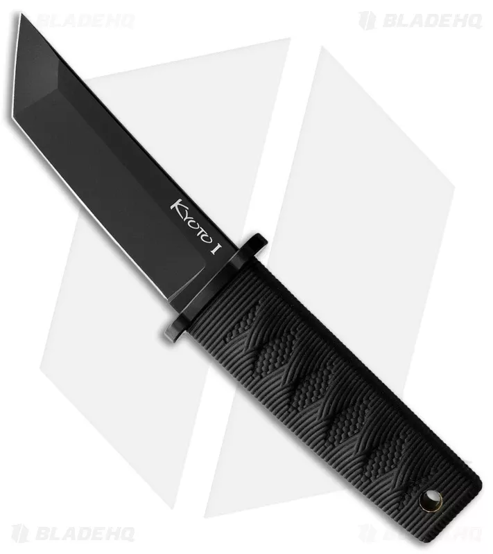 Cold Steel Kyoto II Fixed Blade Knife Tanto Black (3.25″ Black)