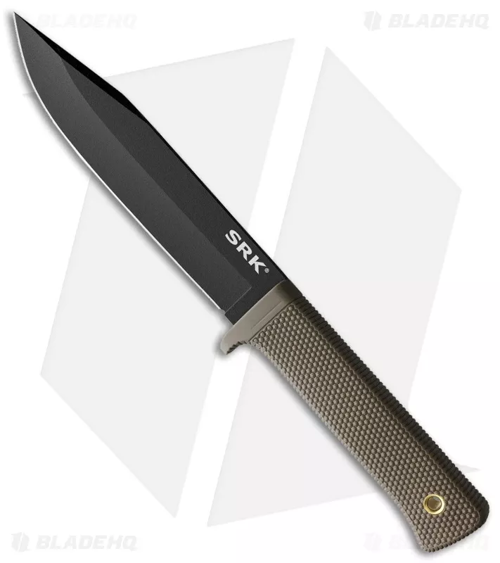 Cold Steel SRK Survival Rescue Knife Fixed Blade Dark Earth (6″ Black)