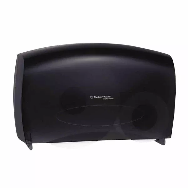 Combo Unit Toilet Paper Dispenser, Cored Roll, 2 JTR Jr Rolls or 1 JTR Sr Roll and Stub Roll, Plastic, Smoke 412-09551