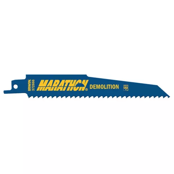 Demolition Reciprocating Blade, 9 in x 0.863 in, 10 TPI, 50/PK 585-372960BB