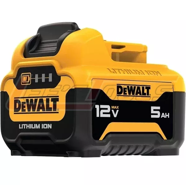 DEWALTDCB12612V MAX 5Ah LITHIUM ION BATTERY