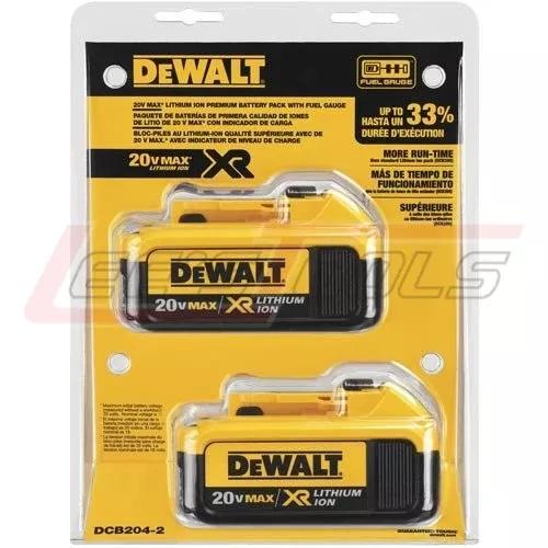 DEWALTDCB204-220V MAX 4.0 AH LI-ION BATTERY 2-PK