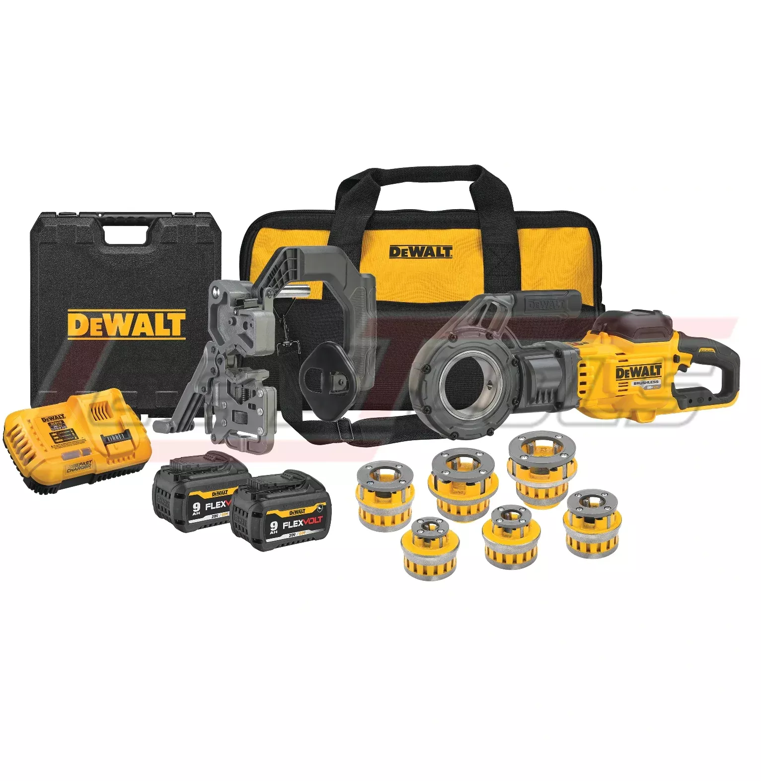 DEWALTDCE700X2K60V FLEXVOLT PIPE THREADER KIT W/ HEADS