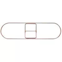 Dust Mop Frame, 5 in W x 24 in L, Metal 455-5124-F