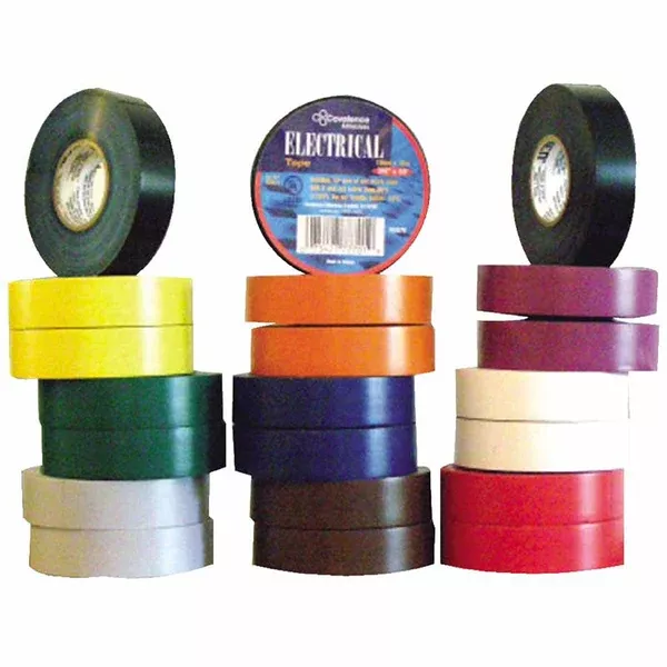 Electrical Tape, 3/4 in x 66 ft, Green 573-1088306