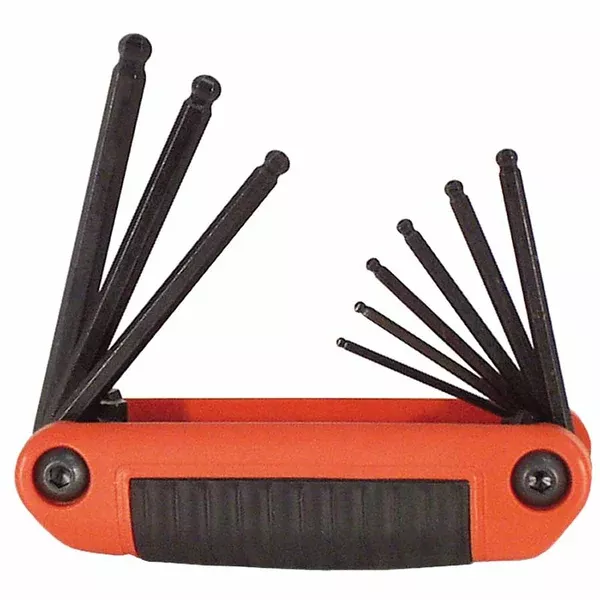 Ergo-Fold Hex Key Sets, 9 per set, Ball Hex Tip, Inch 269-25919