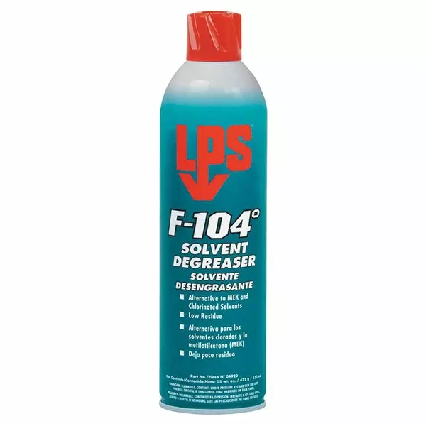 F-104? Solvent Degreaser, Ready-to-Use, 15 oz, Aerosol Can, Mild Orange Odor 428-04920