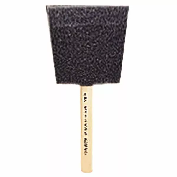 Foam Brush, 1 in W, Wood Handle 449-8505-1