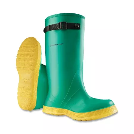 Hazmax Slicker Overboots, Men's Large, 17 in Boot, PVC, Green/Yellow 868-8705000.11