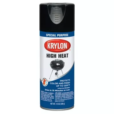 High Heat Paint, 12 oz Fill, Aerosol Can, Black 425-K01618777