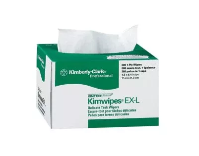 Kimtech Science Kimwipes Delicate Task Wiper, White, 4.4 in W x 8.4 in L, 280 per Box 412-34155