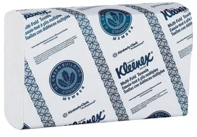 Kleenex Towels, White, Hard Roll, 8 in W x 600 ft L, 600 ft per Roll/6 Rolls per Case 412-50606