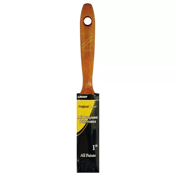 Latex Paint Brush, 7/16 in thick, 2-1/4 in trim, Polyester, Walnut Wood handle 449-1123-1