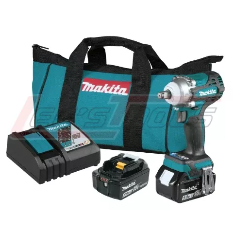 MAKITAXWT14T18V LXT Lithium-Ion Brushless Cordless 4-Speed 1/2" Sq. Drive Impact Wrench Kit w/ Friction Ring An