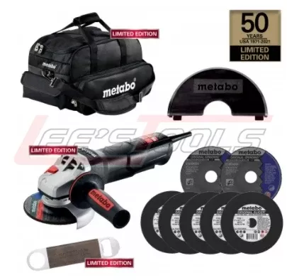 METABO US60362450K WP 11-125 QUICK KIT US-50 - Limited Edition 50th Anniversary Black 4-1/2 in / 5 in 11.0 Amp Angle Gr
