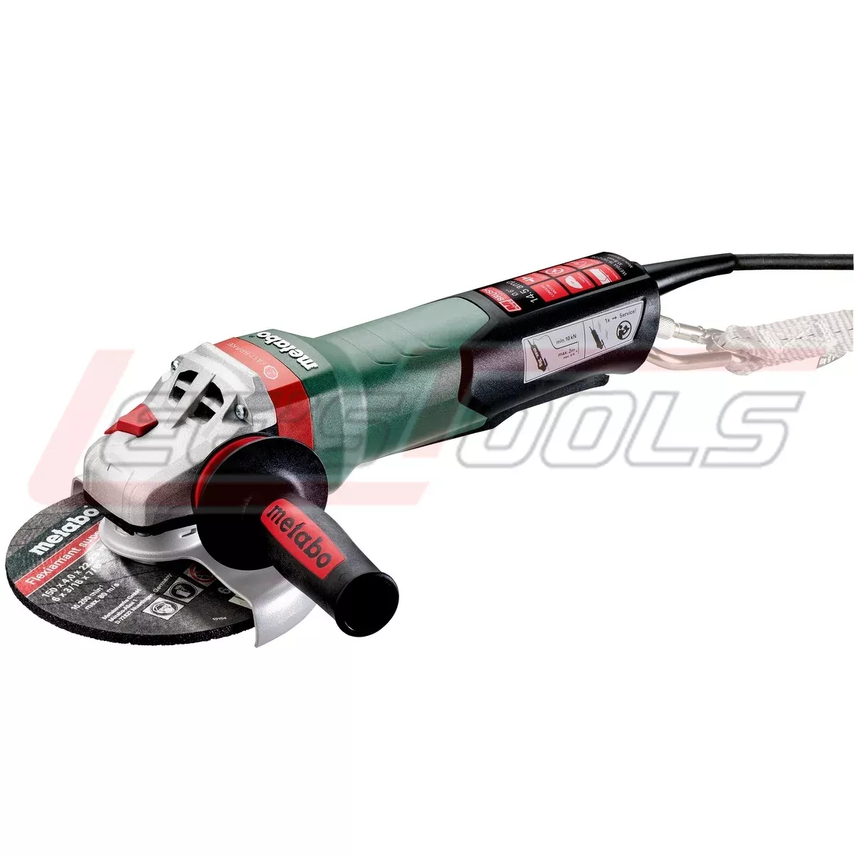 METABO6131174206" M-Brush Angle Grinder - 9,600 RPM - 14.5 AMP w/Brake, Non-Lock Paddle, Auto-balancer, Electronics