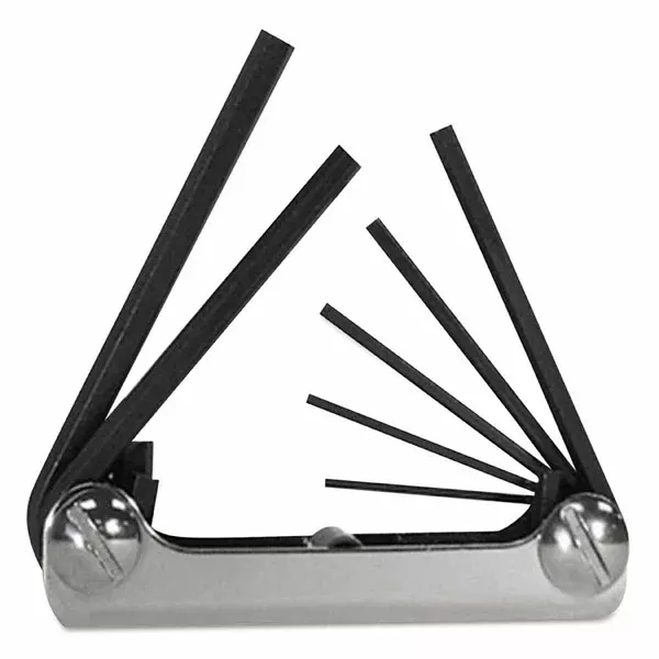 Metric Fold-Up Hex Key Set, 7 per Fold-Up, Hex Tip, Metric, Short 269-21171
