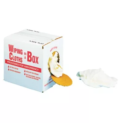 Multipurpose Reusable Wiping Cloths, Cotton, White, 5lb Box UFS-N205CW05