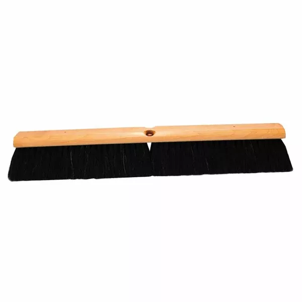 No. 7 Line Floor Brushes, 18 in, 3 in Trim L, Black Horsehair, Less Handle 455-718LH