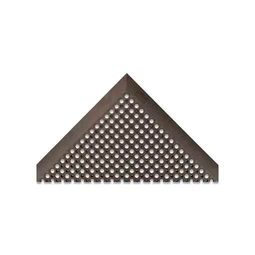 Oct-O-Flex Drainage Entrance Mat, 599, 1/2 in x 2 ft W x 3 ft L, Natural Rubber, Black 921-599S0023BL