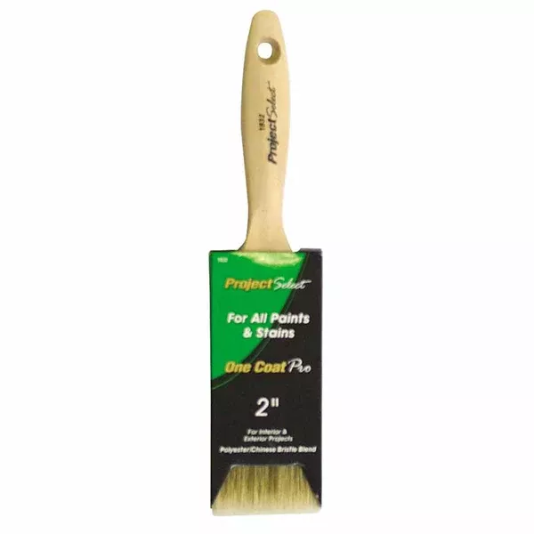 Poly/China Bristle Blend, 9/16 in thick, 2 3/4 in trim, Wood handle 449-1832-2