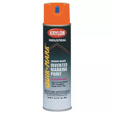 Quik-Mark Fluorescent Inverted Marking Paint, 17oz, Red/Orange 425-AT3701007