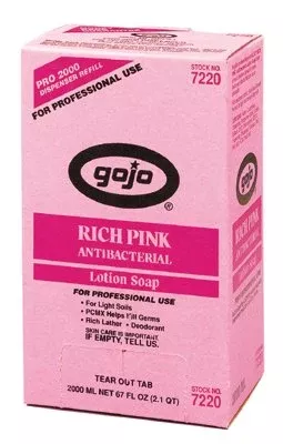 RICH PINK Antibacterial Lotion Soap, Citrus, Bag-in-Box, 2,000 mL 315-7220-04