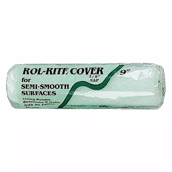 Rol-Rite Roller Cover, 9 in, 3/8 in Nap, Knit Fabric 449-RR938-9