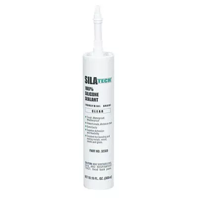 Silatech Clear RTV Silicone Adhesive Sealant, 300 mL Cartridge, Clear 442-475372