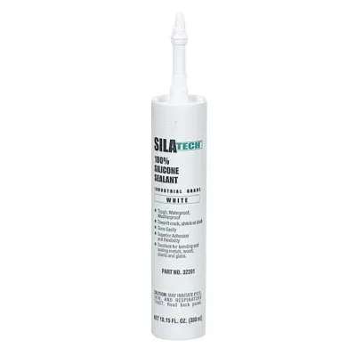 Silatech White RTV Silicone Adhesive Sealants, 300 mL Cartridge, White 442-475374