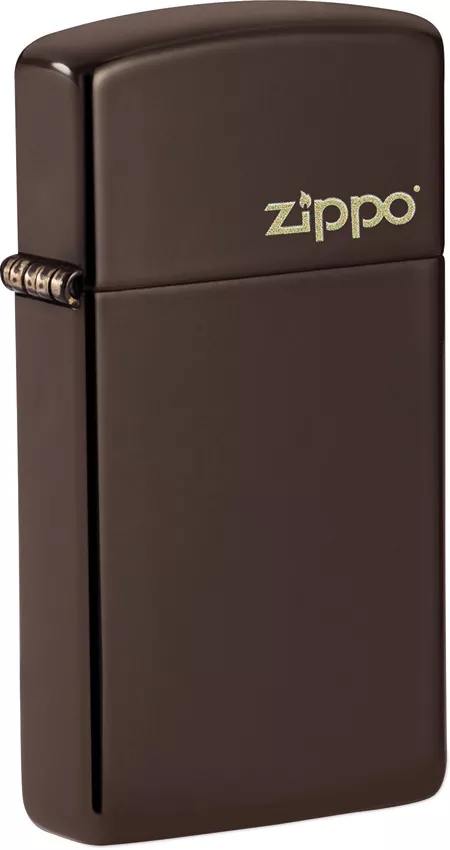 Slim Brown Zippo Logo