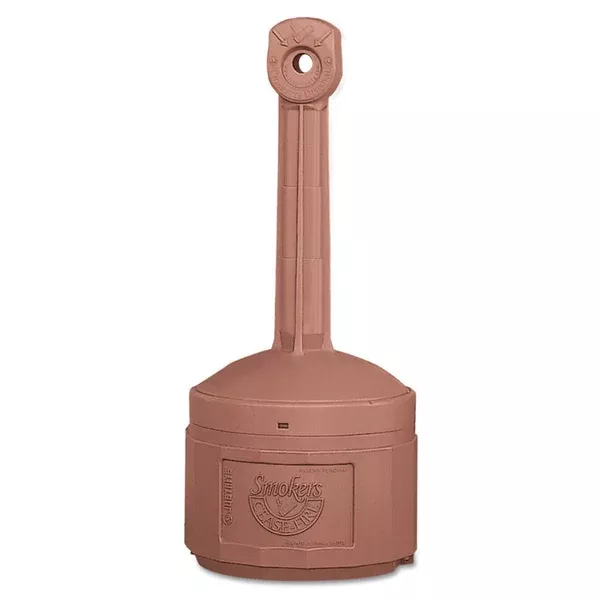 Smokers Cease-Fire Cigarette Butt Receptacles, 16 qt, Polyethylene, Terra Cotta 400-26800T