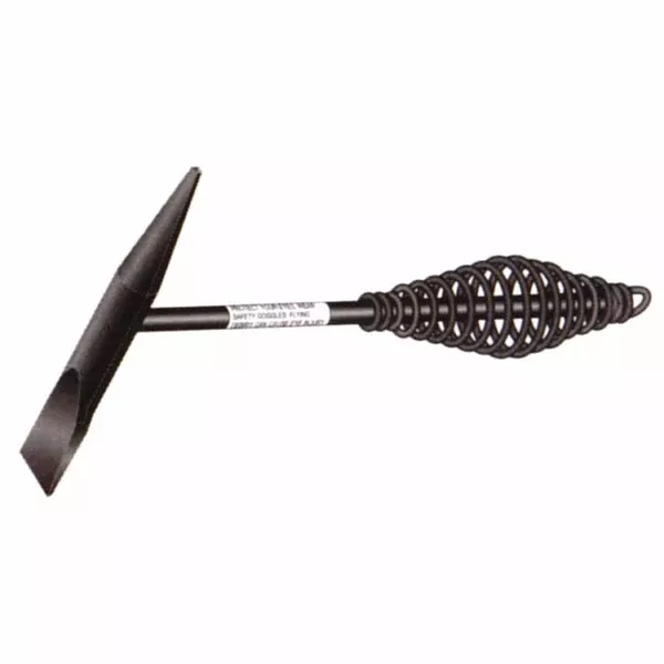 Spring Handle Chipping Hammer, LHC-2, 10 in, 16 oz Head, Cross Chisel and Pick, Steel Handle 380-09150